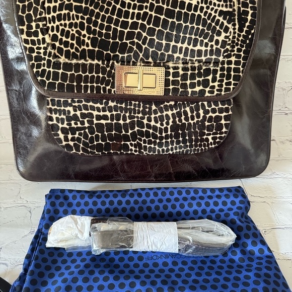 NWT Rebecca Minkoff Satchel Giraffe Bag Retail $395 - Picture 7 of 11